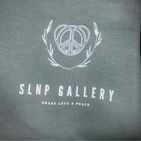 SLNP Gallery Share Love & Peace Premium Sage Joggers - Picture 3 of 5